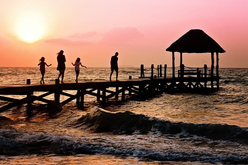 Woman enjoying sunrise